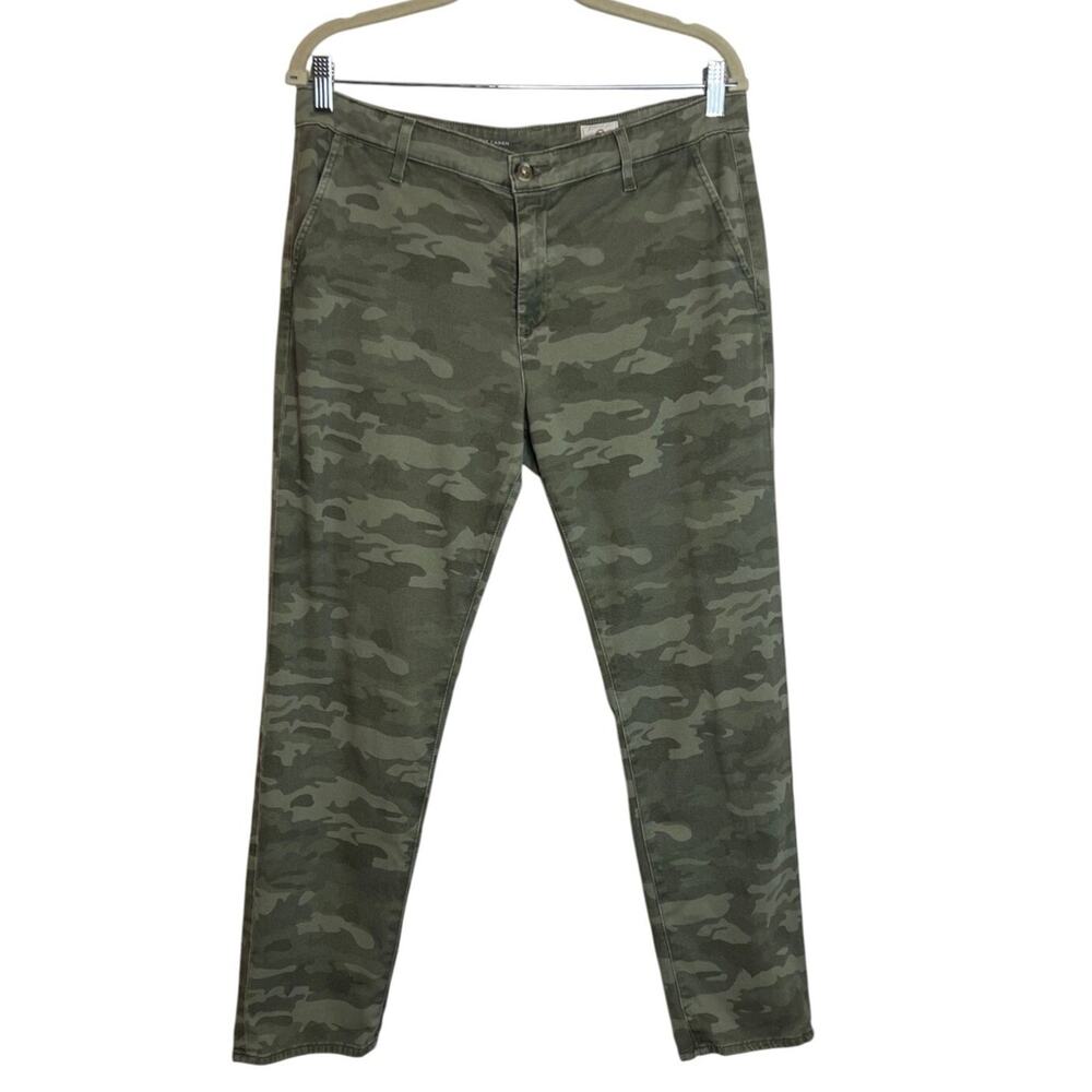 Adriano Goldschmied The Caden Womens Pants Size 31R Green Camo Cotton Lyocell